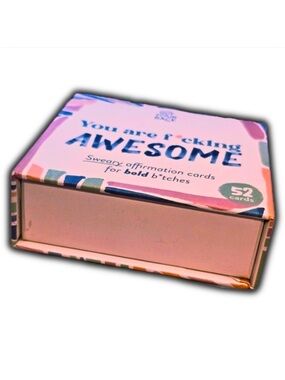 box of fun affirmation cards — pg-13 swearing — 52 cards